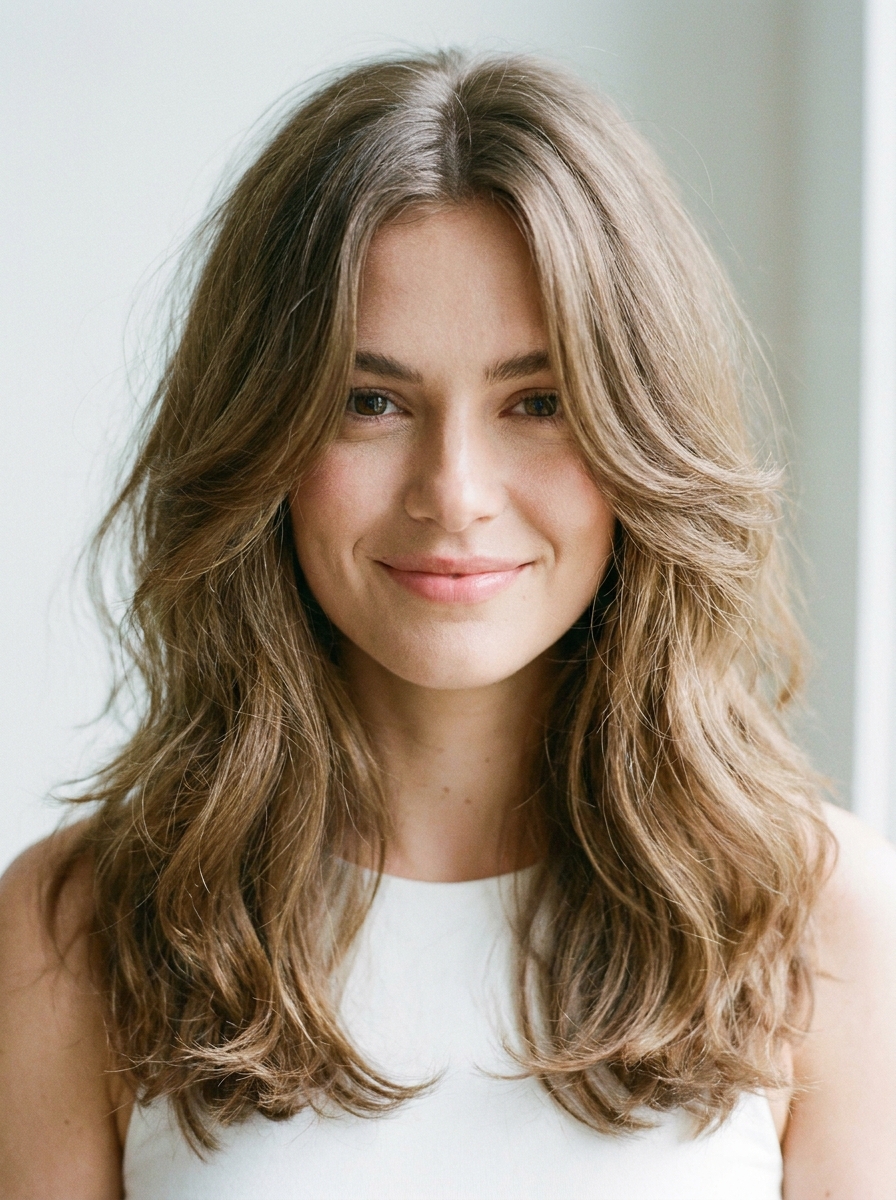 Blowout mit Middle Part als Blowout Hairstyles Inspiration 2026